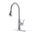 Brush Nickel Chrome Flexible Kitchen Faucet